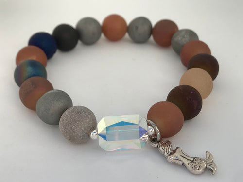 Reflection Collection Multi Matte Druzy - Mermaid Tales Handmade Jewelry