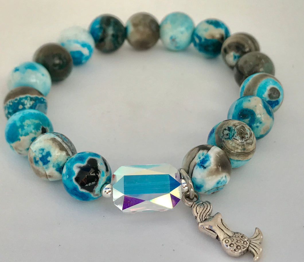 Reflection Collection Turquoise Swirl - Mermaid Tales Handmade Jewelry